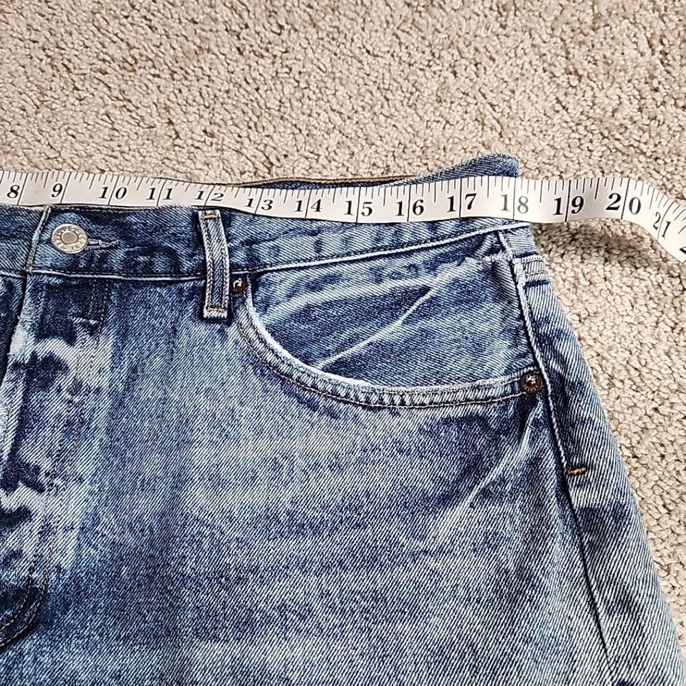 AGOLDE PARKER GRUDGE VINTAGE CUT OFF DENIM SHORTS Sz 32 ORGANIC COTTON - Picture 11 of 12